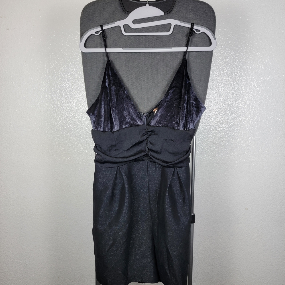 Free People Women Skylie Saylor Romper Black Mini Dressy Short Sleeveles Size 12